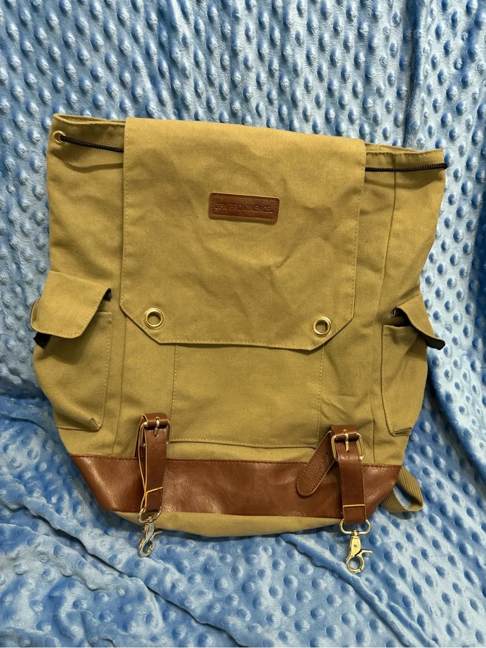 Vintage JFK Brown Genuine canvas Handcrafted   prominence Backpack Canvas Me